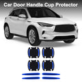 Door Handle Cup Protector for Car (Black, Blue)