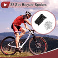 Bicycle Wheel Spoke Set 14G 76 mm Carbon Steel Black for Universal Use