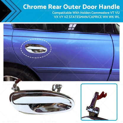 Chrome Rear Right Hand Outer Door Handle for Holden Commodore/Statesman
