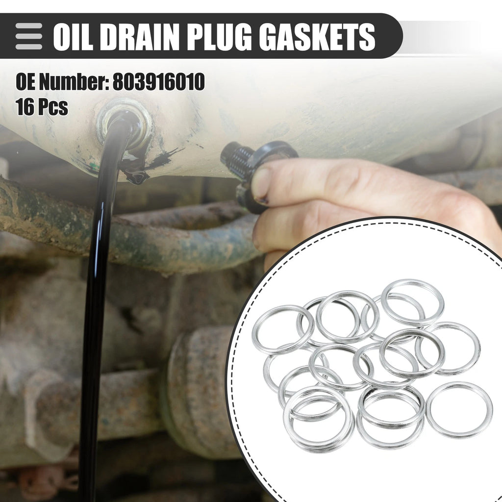 Oil Drain Plug Gasket Set 16pcs Replacement for Subaru BRZ (2013–2020)