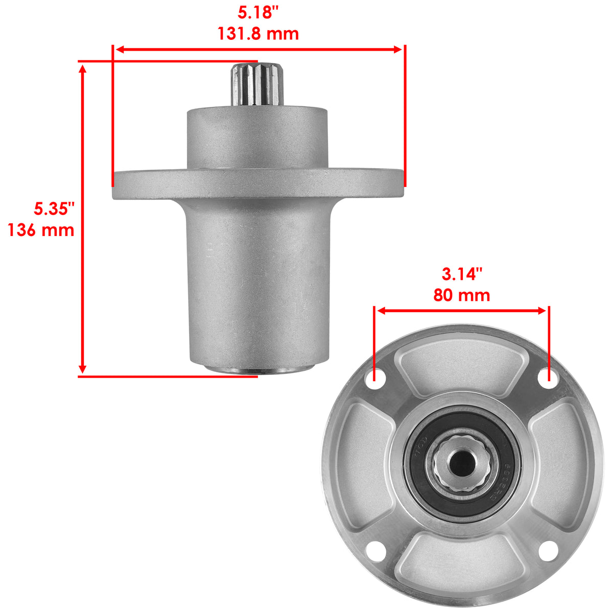 Deck Spindle 6.47 in Pulley Replacement for Hustler Raptor SD 7000 (2015–2024)