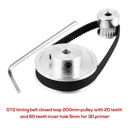 20 Teeth Timing Belt Pulley for 3D Printer (200mm, 60 Teeth)