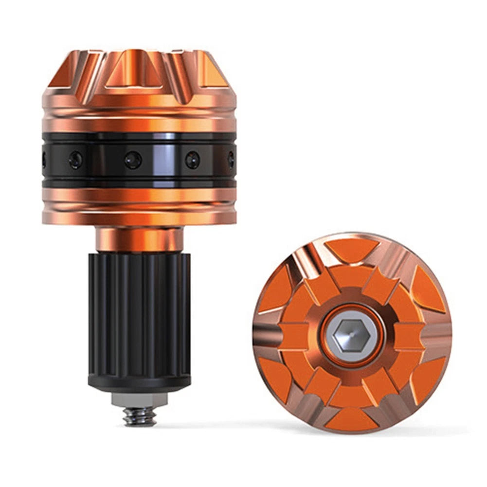 Handlebar Grips Bar End Cap Plugs for Scooter (Pair, Orange)