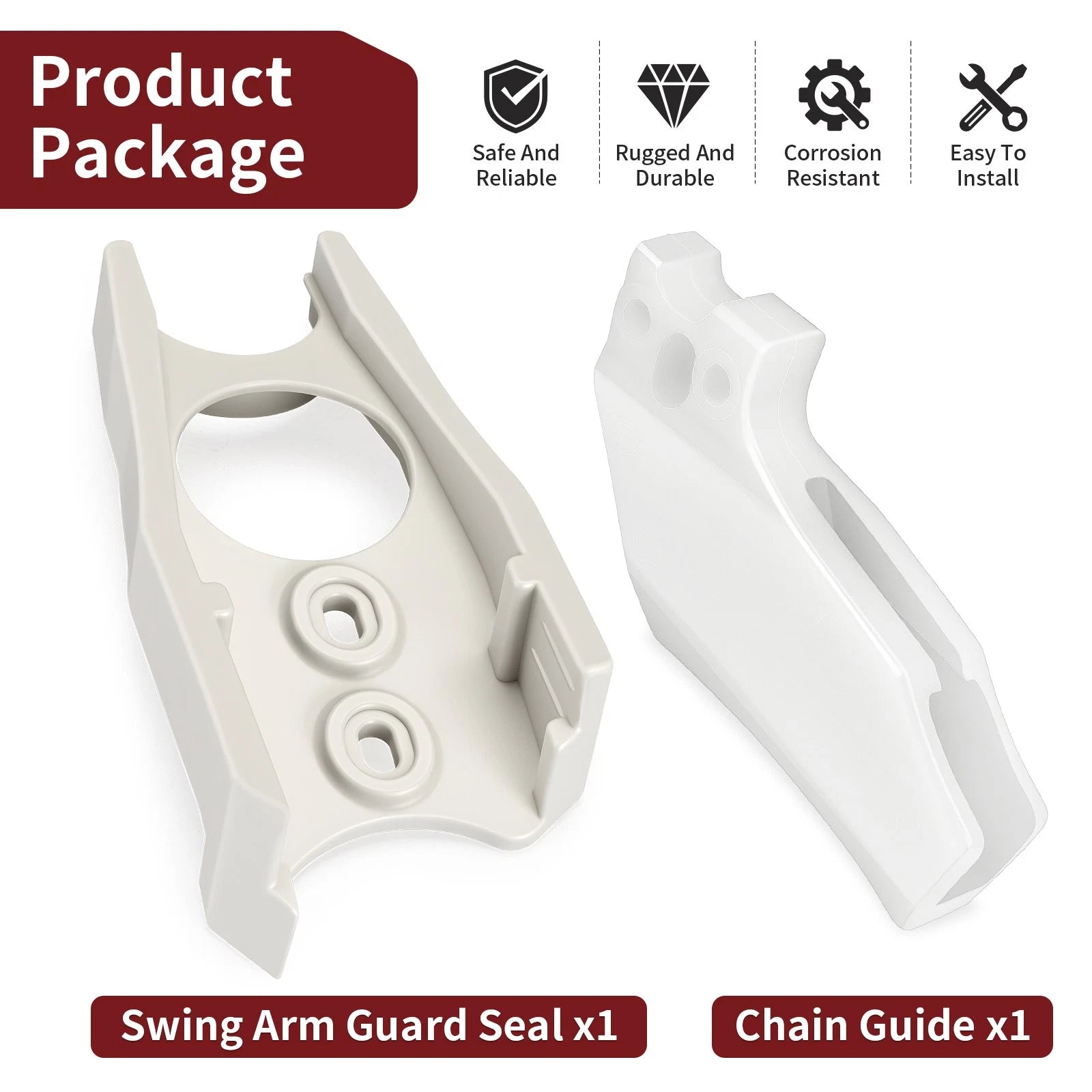 Chain Guide and Guard Seal for Yamaha YZ 125 250 490 (1LX-22151-00, 39W-22199-01)