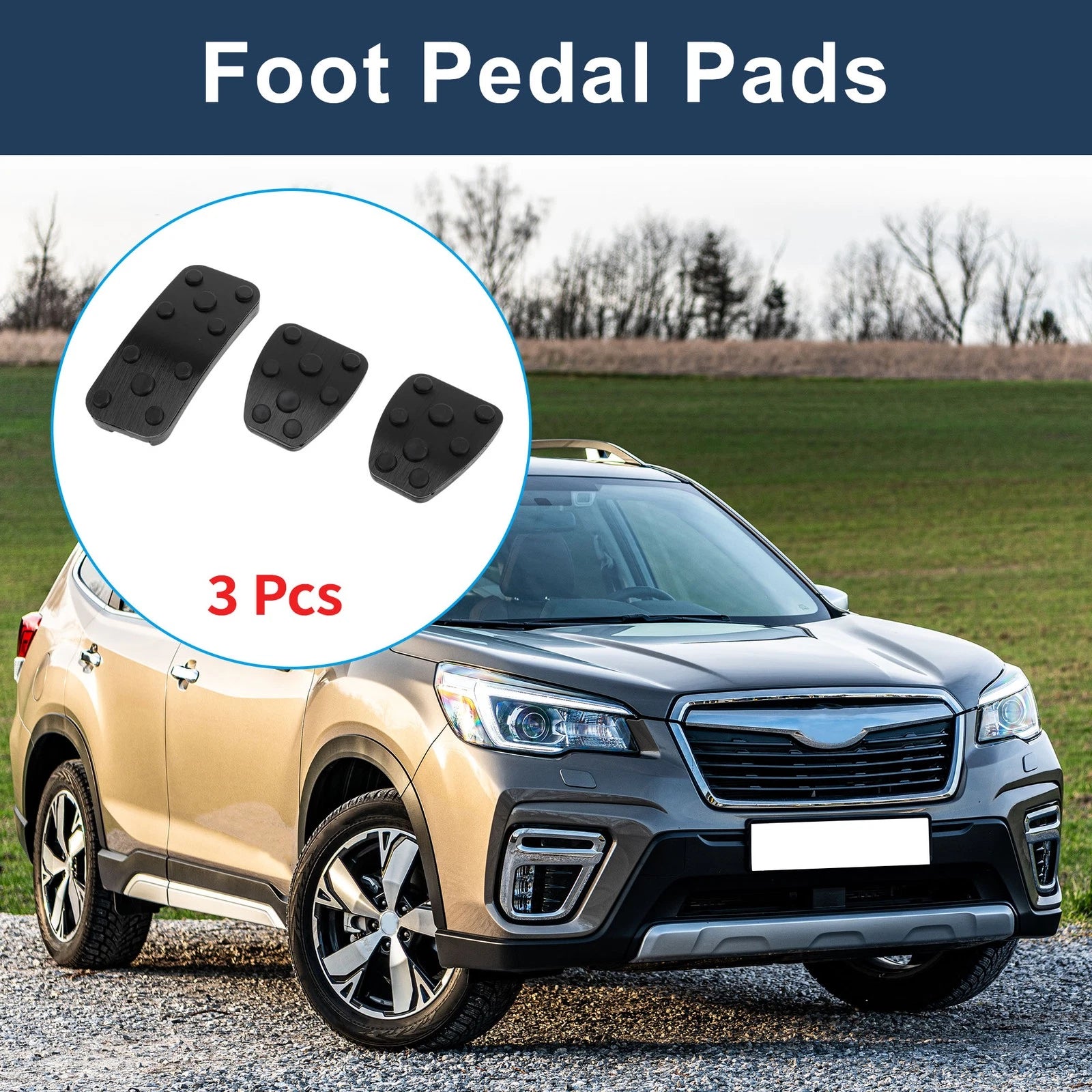 3 Pcs Accelerator Pedal Covers Replacement for Subaru Forester (2006–2018)