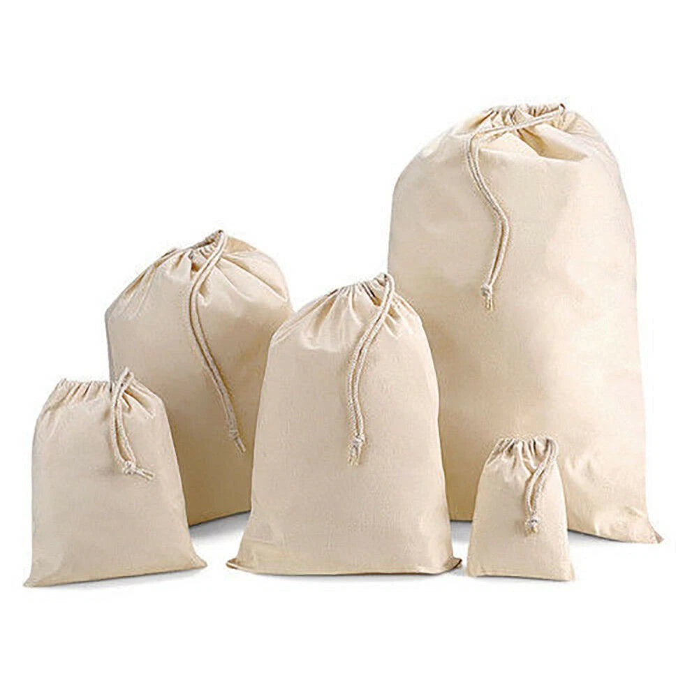 Makeup Bag for Travel Storage (Cotton, Portable, Drawstring)