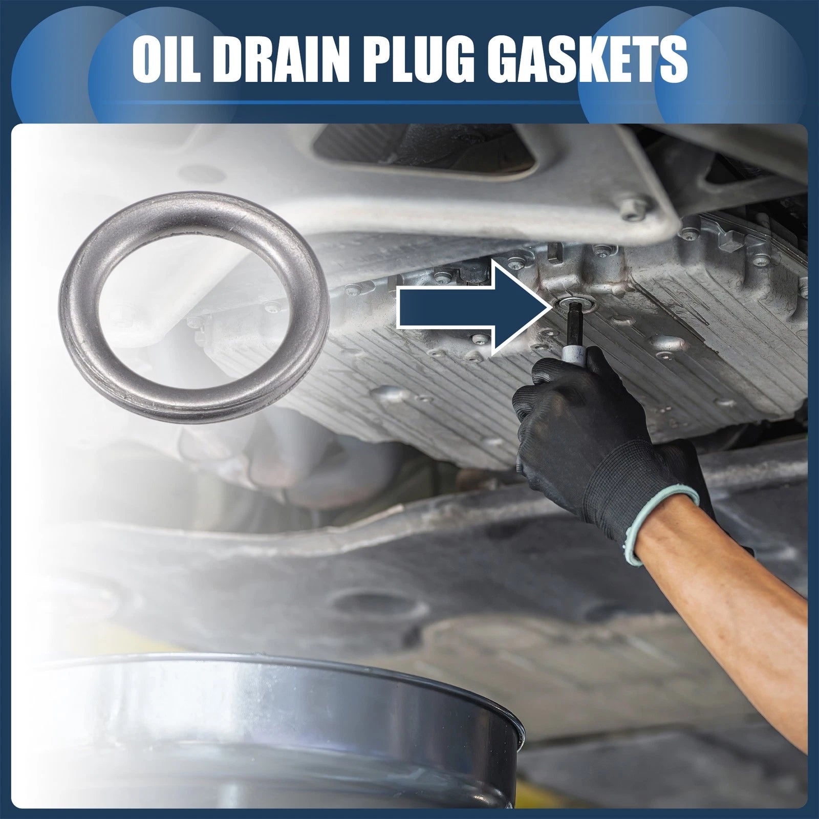 Oil Drain Plug Gasket Set 14mm for Mitsubishi Lancer (2005–2014)