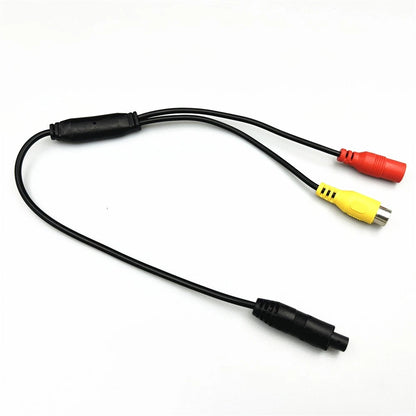 4Pin To AV Plug Connector Cable Car Camera Down-Voltage Wire Harness 12V to 3.3V