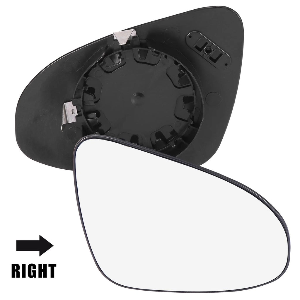 Right Side Heated Mirror Glass with Backing Plate for Toyota Yaris (2012–2020)