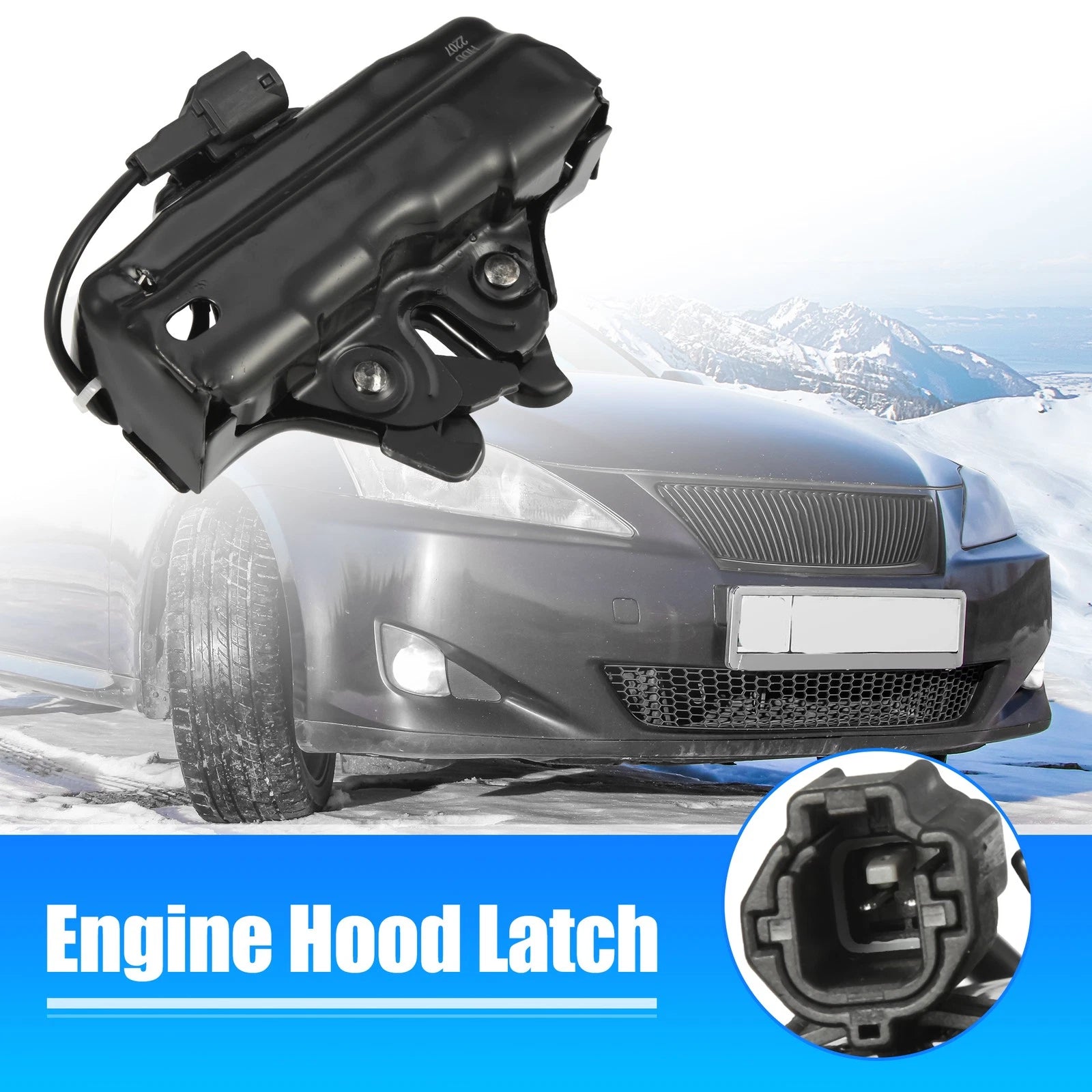 Hood Latch Lock Replacement for Lexus IS350 2006–2015 Metal Black