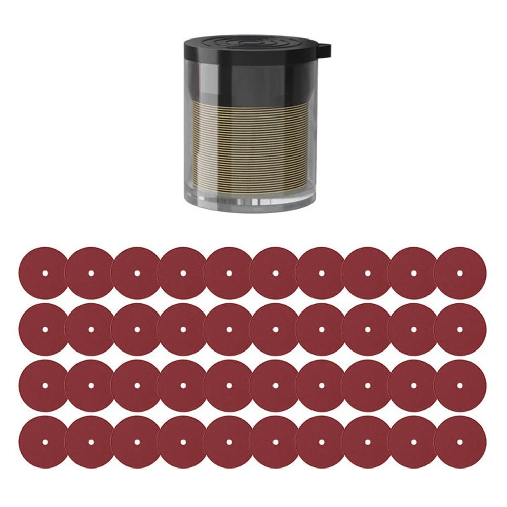 40pcs 120 Grit Sandpaper for Electric Grinder (20mm Diameter, 2mm Hole)