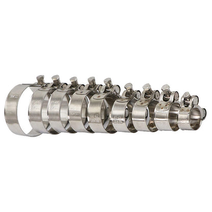 Exhaust Pipe Clamp for Motorcycle 52-55mm Stainless Steel
