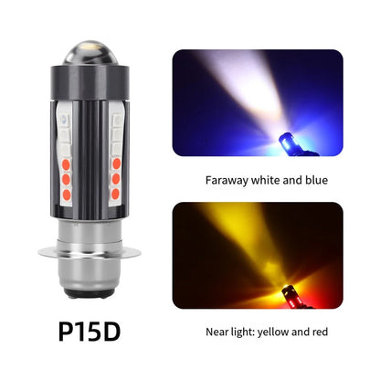 Motorcycle High Low Beam LED Headlight 12V Bulbs with Fog Light Capability