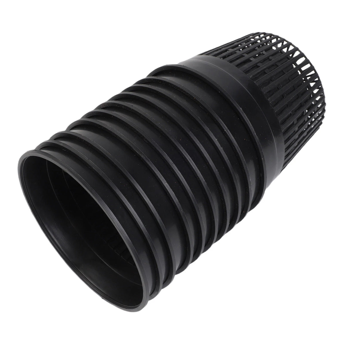 Set of 10 Hydroponics Net Cups for Plants with Drainage Holes - Black Plastic