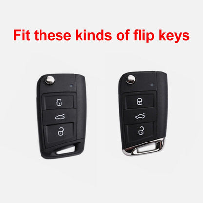 1x Silver 3 Button Key Fob Cover Case for Skoda Karoq (2017–2022)