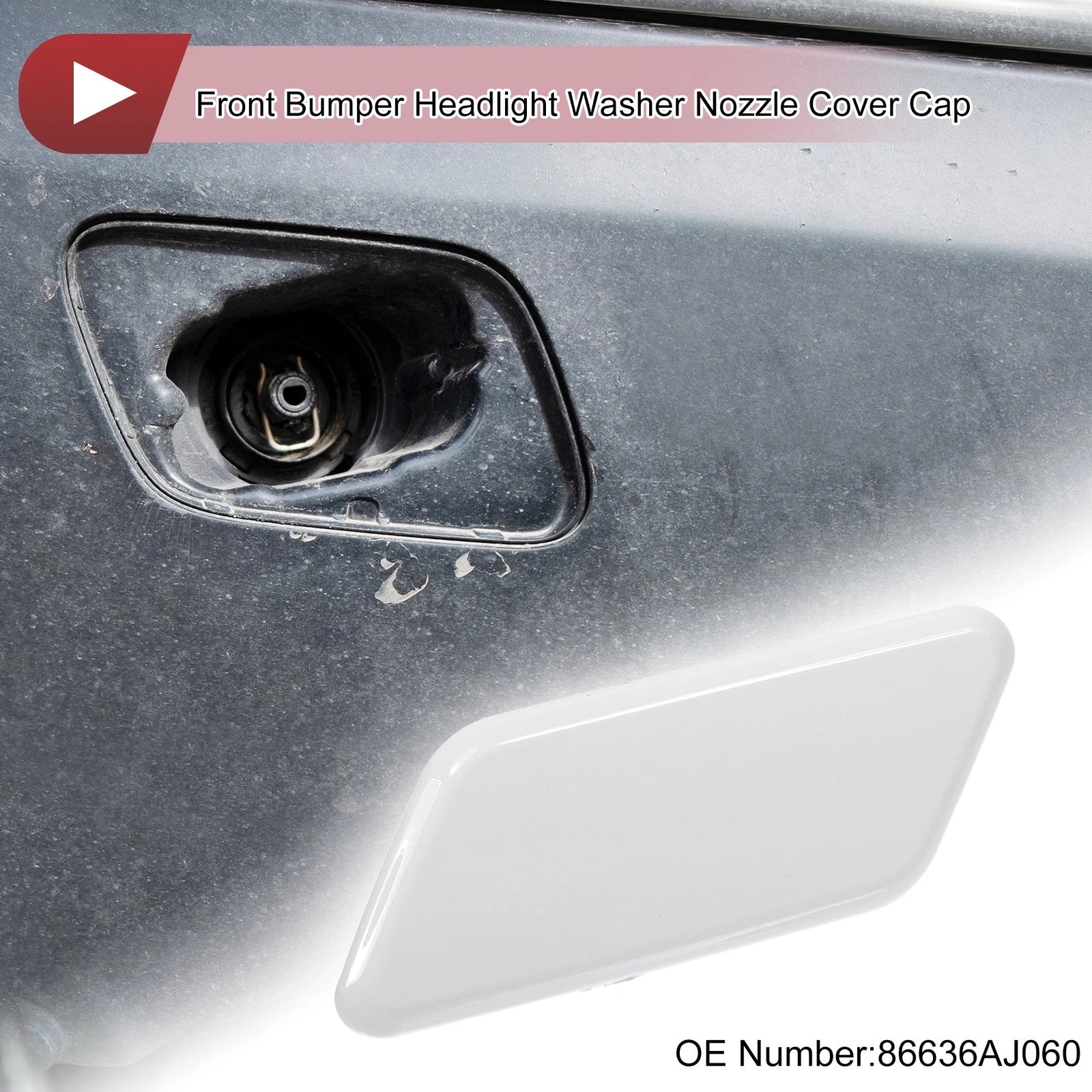 Front Left Washer Nozzle Cover Cap Replacement for Subaru Outback (2010–2012)