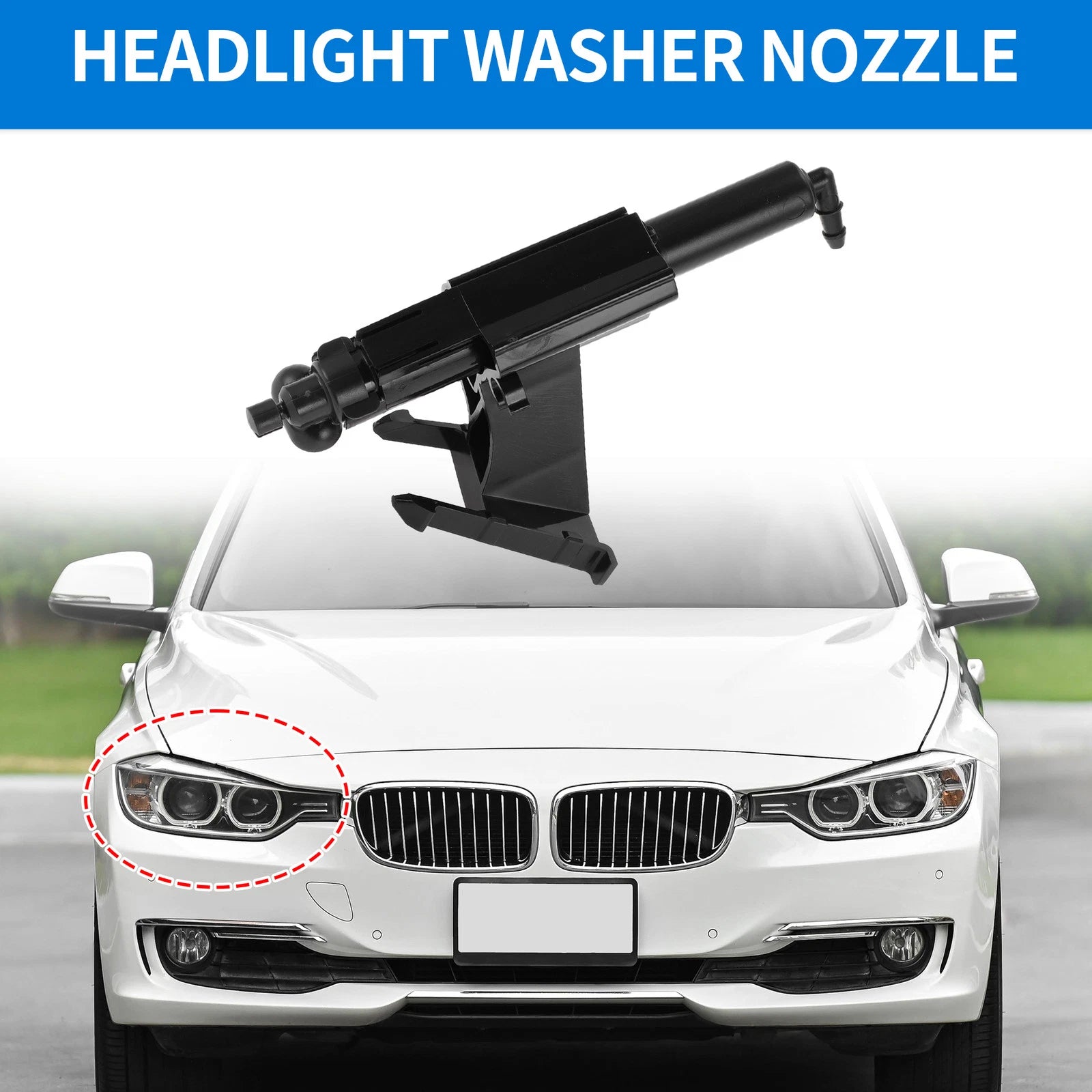 Front Passenger Side Headlight Washer Nozzle for Ford Focus (2012–2018) No.BM5113L014A C