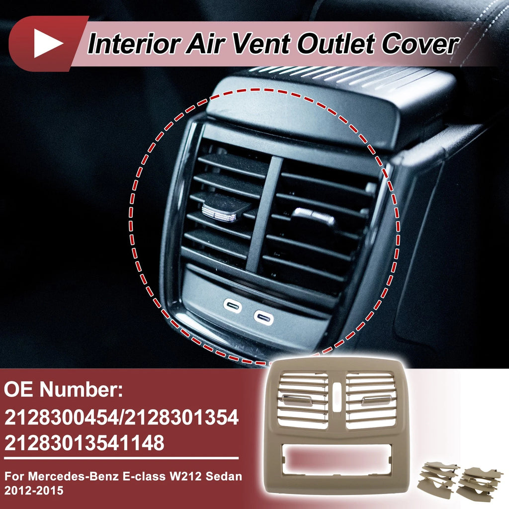 Rear Air Vent Outlet Cover Replacement for Mercedes-Benz E-Class Beige (2017–2023)