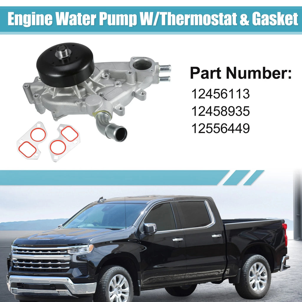 Engine Water Pump with Thermostat Replacement Set for Chevrolet Avalanche (2007–2013)