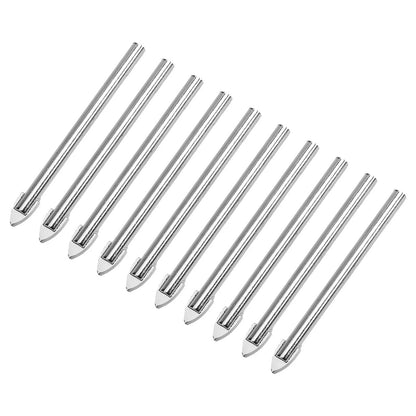 10pcs 6mm Tip Glass Ceramic Tile Drill Bits Tungsten Carbide