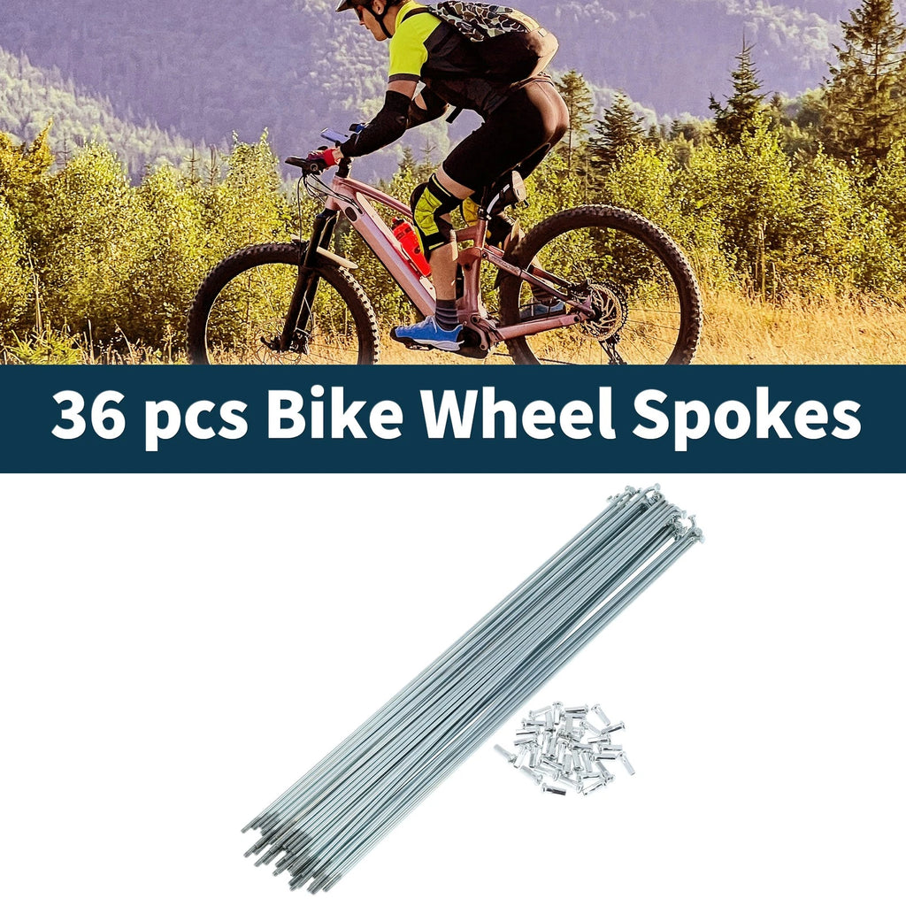Bicycle Spokes Nipple Set 45 Steel Galvanized 261mm for Universal Use