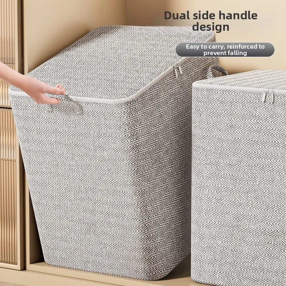 Set of 4 Moisture Proof Zippered Storage Bags for Clothes Bedding Linens