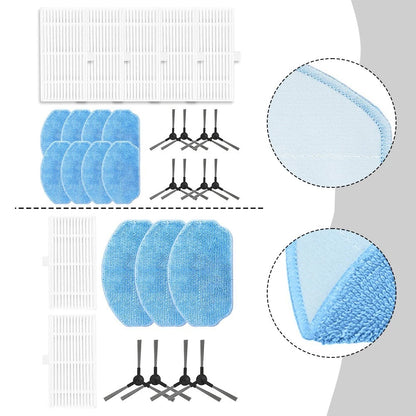 HEPA Filter Mop Cloths Side Brushes Kit for XIEBro Life BR151