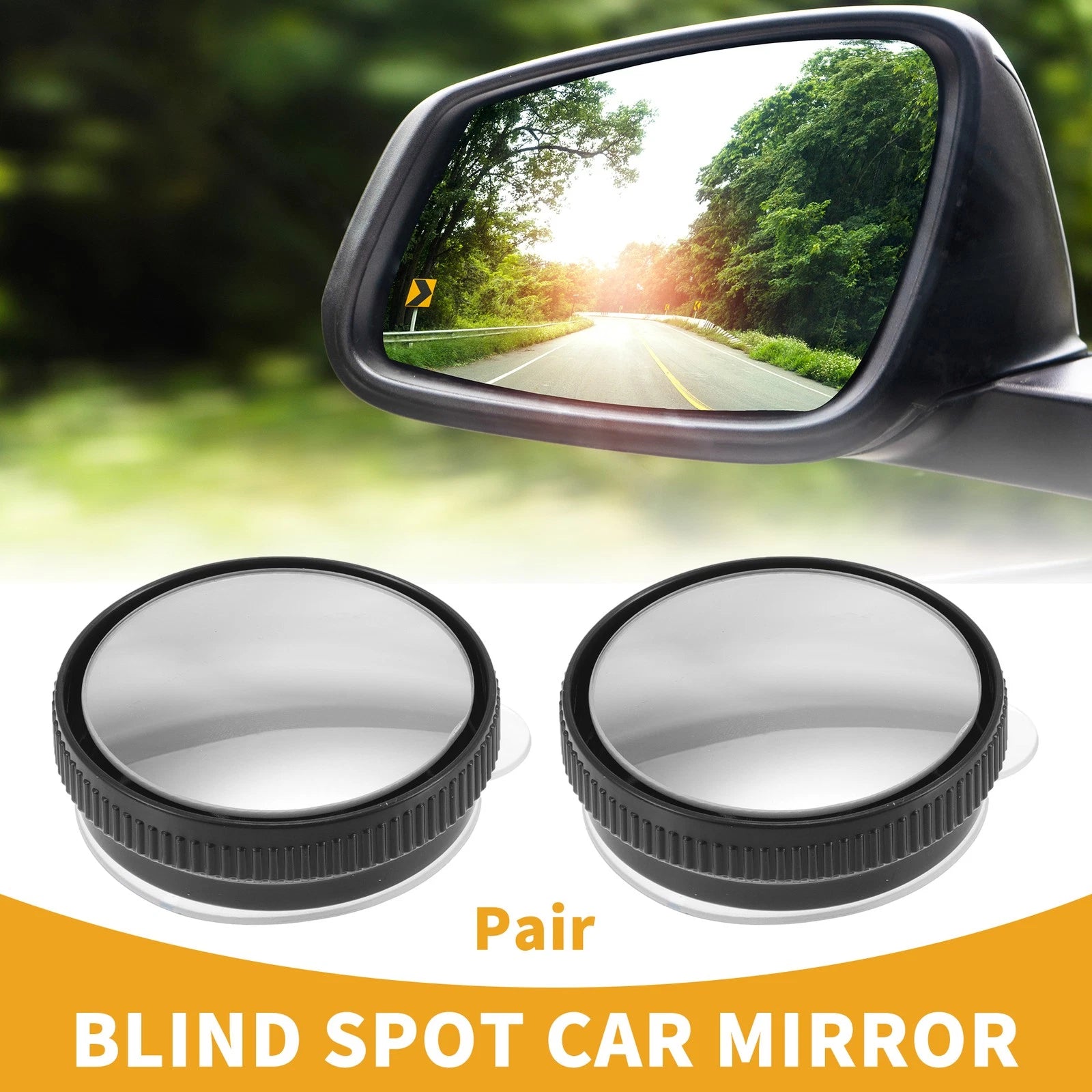 1 Pair Blind Spot Mirrors for Car (360 Degree Rotation, Adjustable)