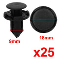 25 Pcs Interior Trim Clips for Honda