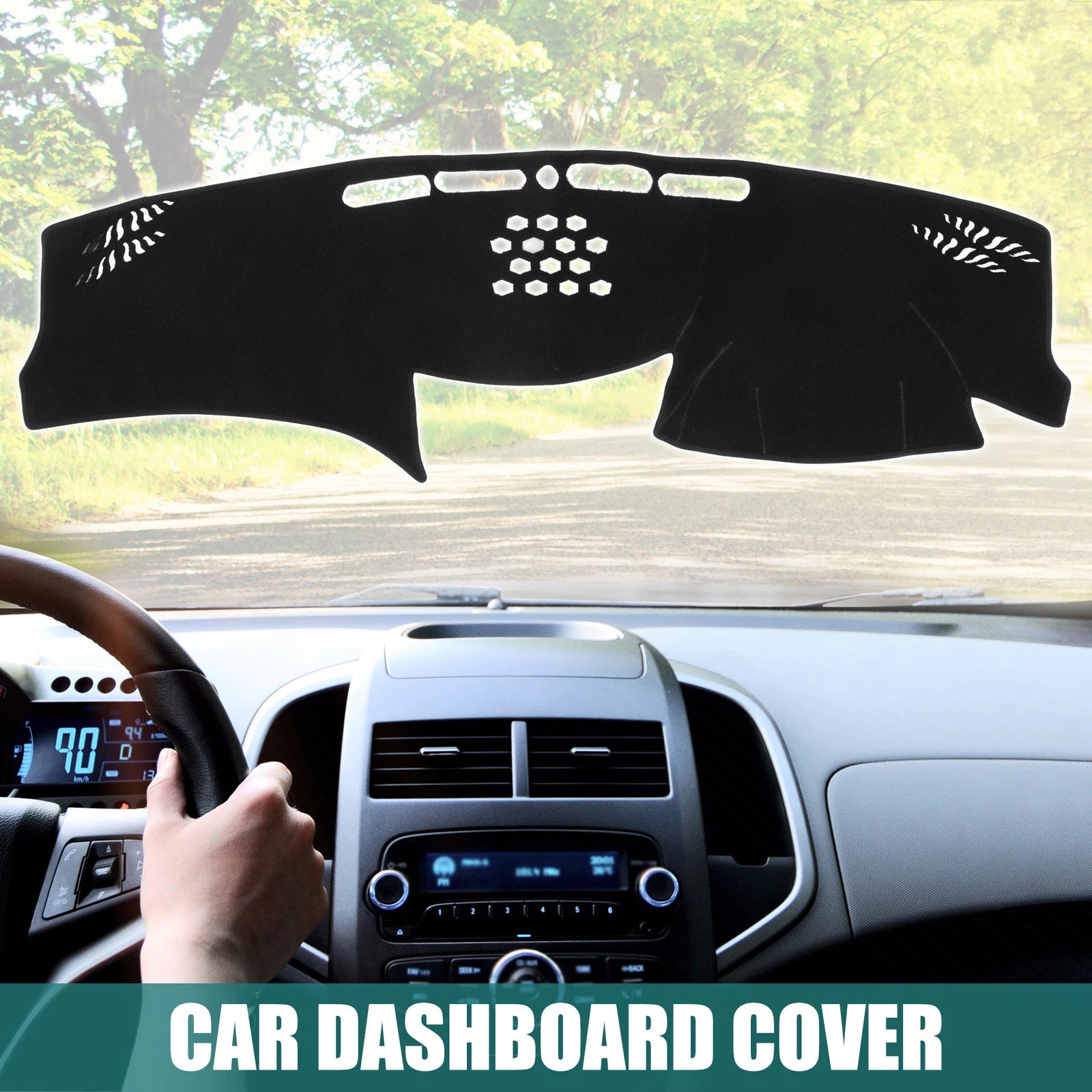 Dashboard Cover for Lexus GS (2006–2011) Black Polyester Non-Slip
