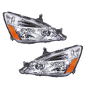 Halogen Chrome Amber Headlights for Honda Accord (2003–2007)