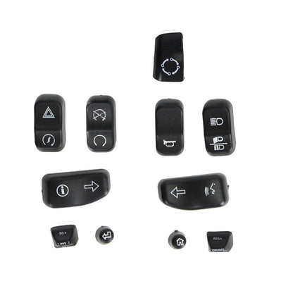 11 Pieces Control Switch Cap Buttons for Harley Davidson Glide Road King (2014–2019) T9