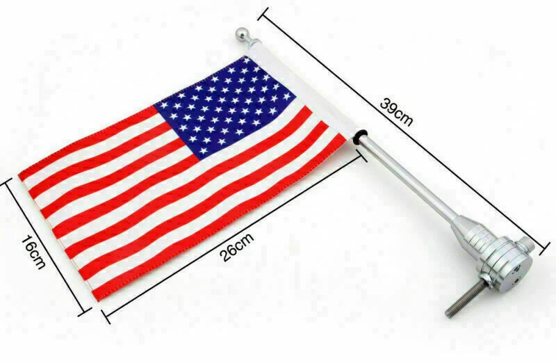 Luggage Rack Vertical Flag Pole for Harley Touring Road King Glide & FLHT (T9)