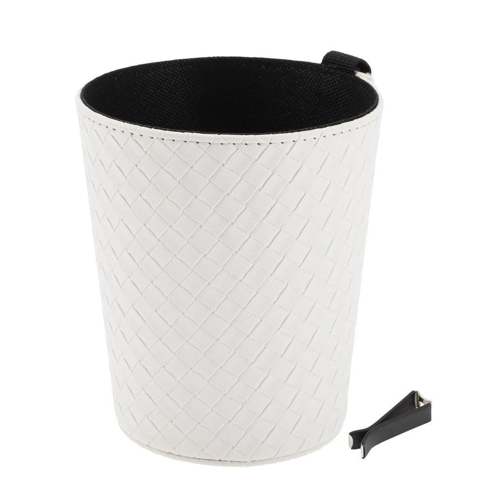 Car Trash Can for Universal Use (1 Pcs) - Hanging Front Rear Seats, White