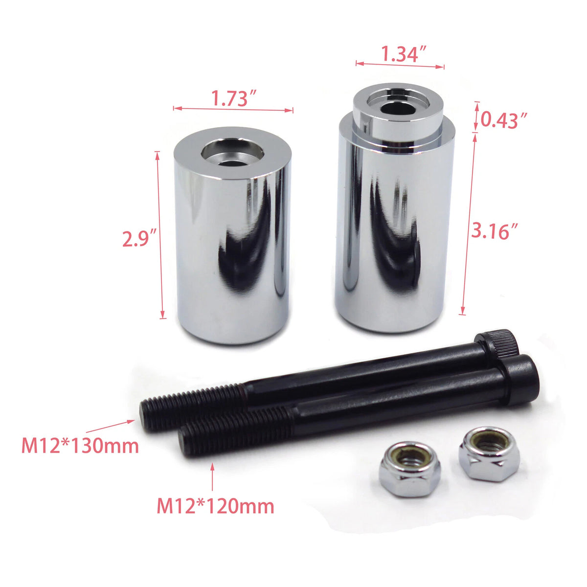 Frame Slider Crash Protector for Kawasaki ZX7R ZX-7R (1996–2003) Chrome
