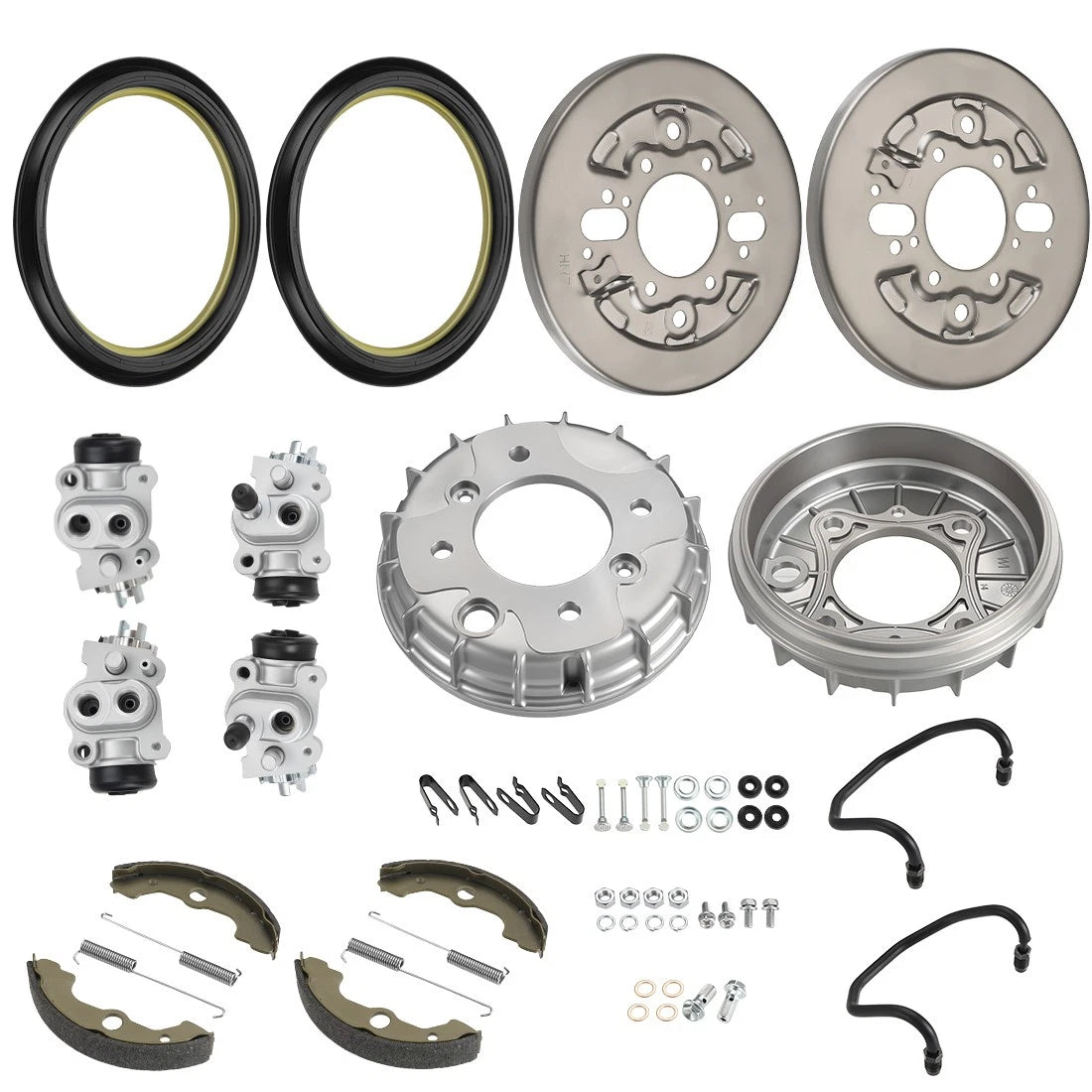 Front Brake Drum Hub Plate Shoes Kit for Honda Foreman 400 TRX400FW (1995–1998)