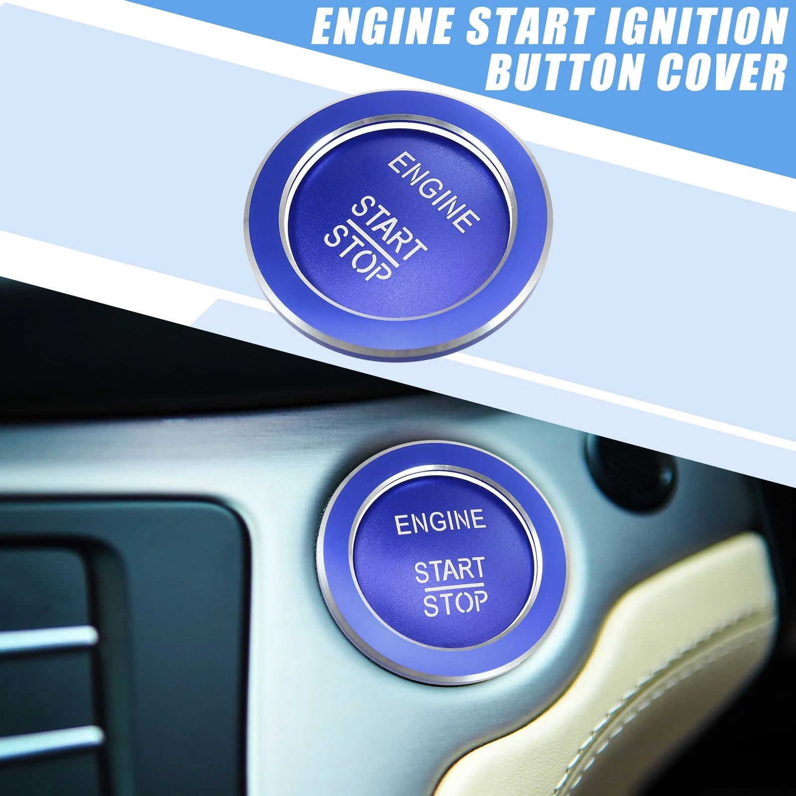 Engine Start Stop Button Cover Sticker Replacement for Mercedes-Benz B C GLC (2012–2023)