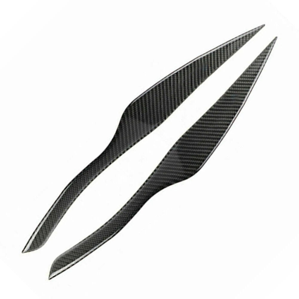 Carbon Fiber Headlight Eyelid Cover Trims for BMW E90 E91 (2005–2012)