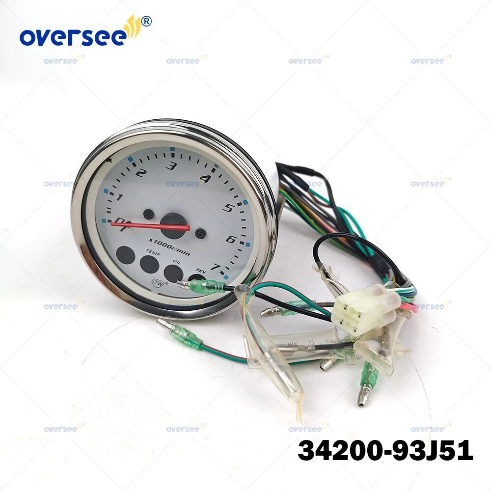 White Multifunction Tachometer for Suzuki DF40 DF140 (2000–2023)