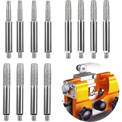 12PCS Chainsaw Chain Sharpener with 4MM, 48MM, 55MM Emery Heads