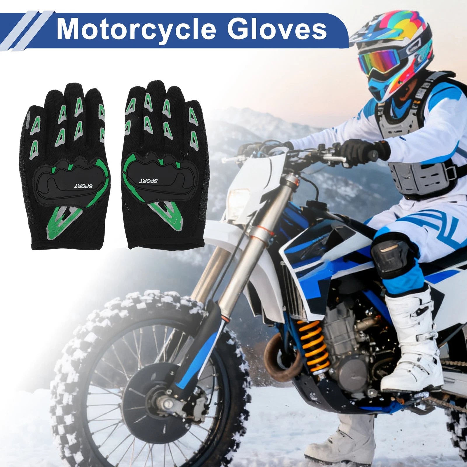 Cycling Gloves Fingerless Breathable for Mountain Biking Green (Universal)