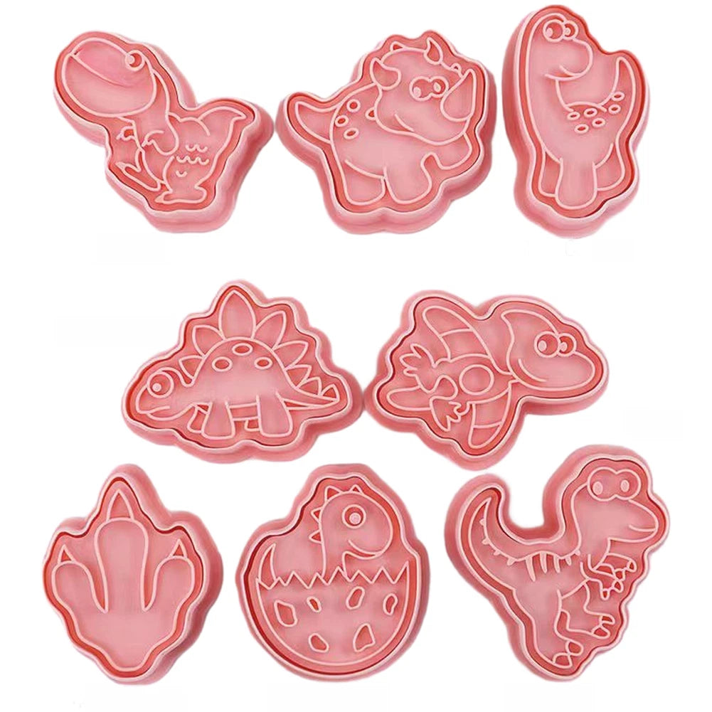 8PCS Dinosaur Cookie Cutters for Baking Party