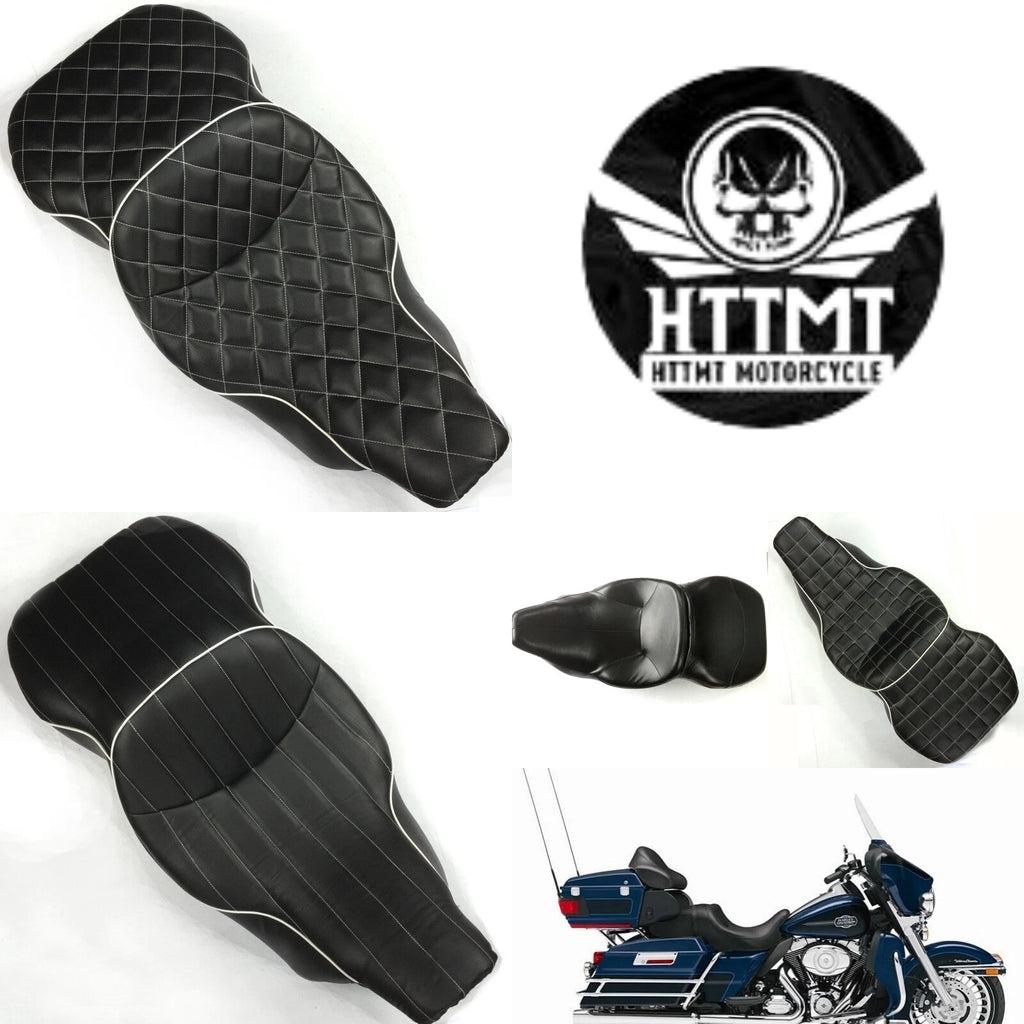 2X Motorcycle Driver Passenger Seat for Harley Electra Glide FLHT (1997–2006)
