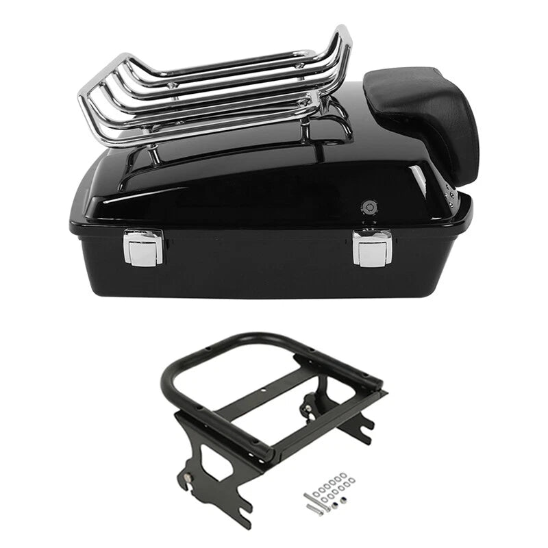 2X Razor Trunk Backrest Mount Rack for Harley Touring (1997–2008)