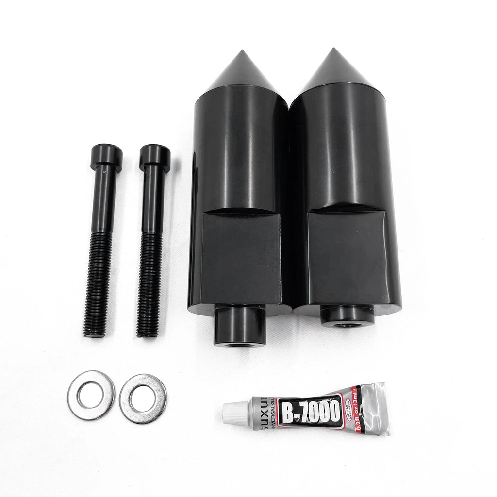 Black Spike Frame Sliders Crash Protector for Yamaha YZF R1 (2004–2006)