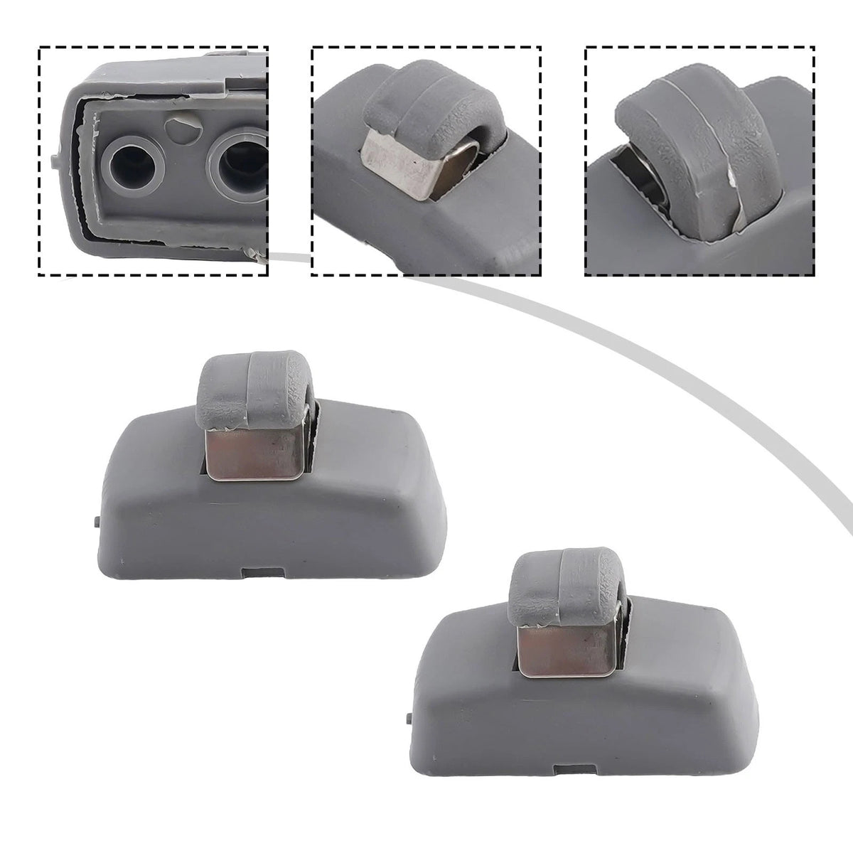 Secure Fit Front Sun Visor Hook Clips for SKODA for Fabia and For Octavia