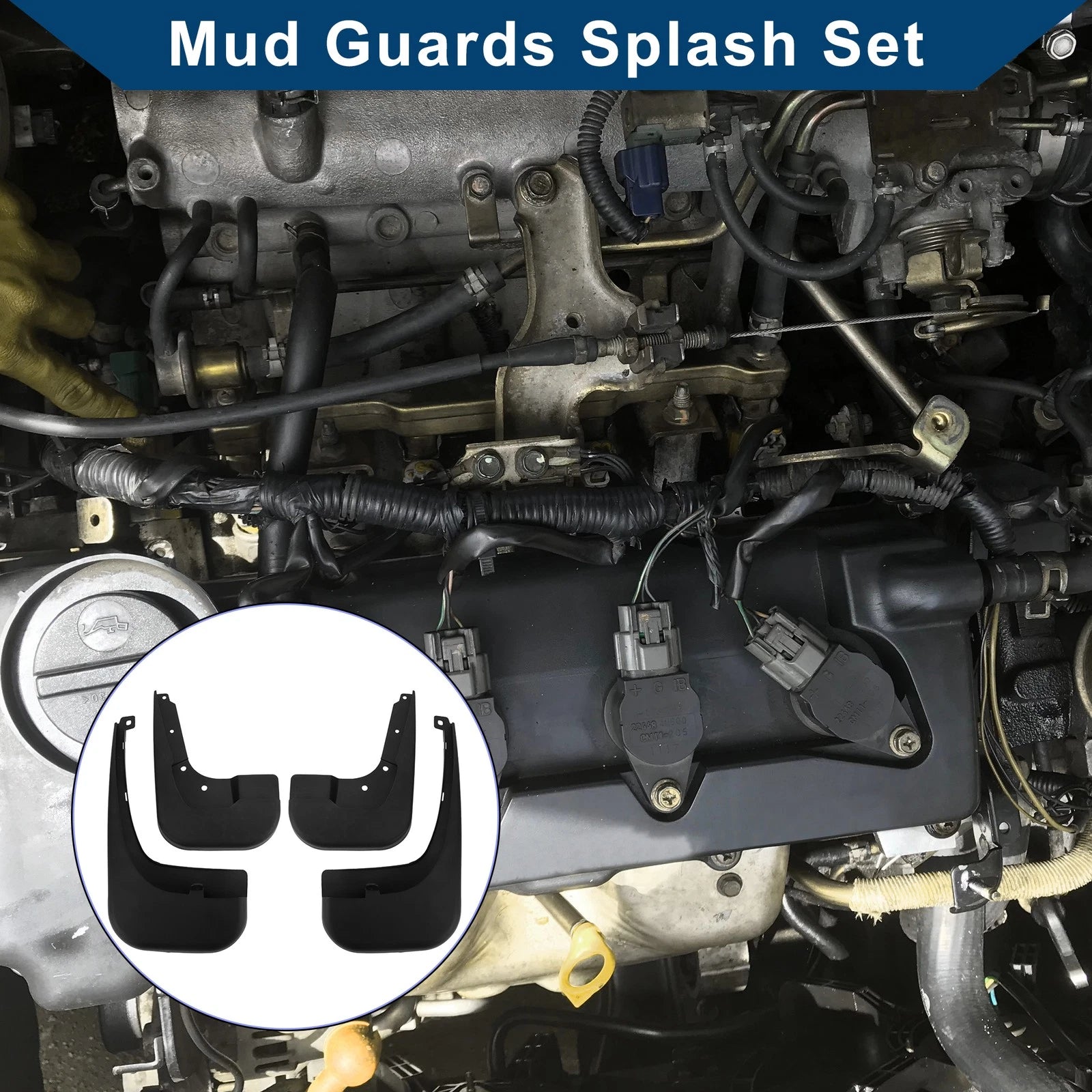Mud Flaps Splash Guards 1 Set Replacement for Mercedes-Benz Vito (2016-2023)