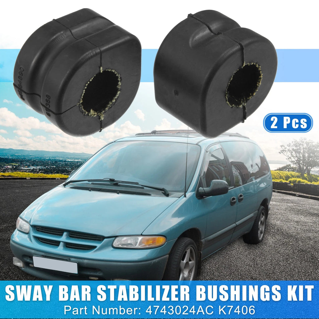 Front Stabilizer Bar Bushing Kit 2 Pcs for Dodge Caravan Voyager (1996–2007)