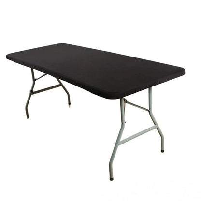 Elastic Edge Rectangle Tablecloth for Folding Tables (Waterproof, Washable)