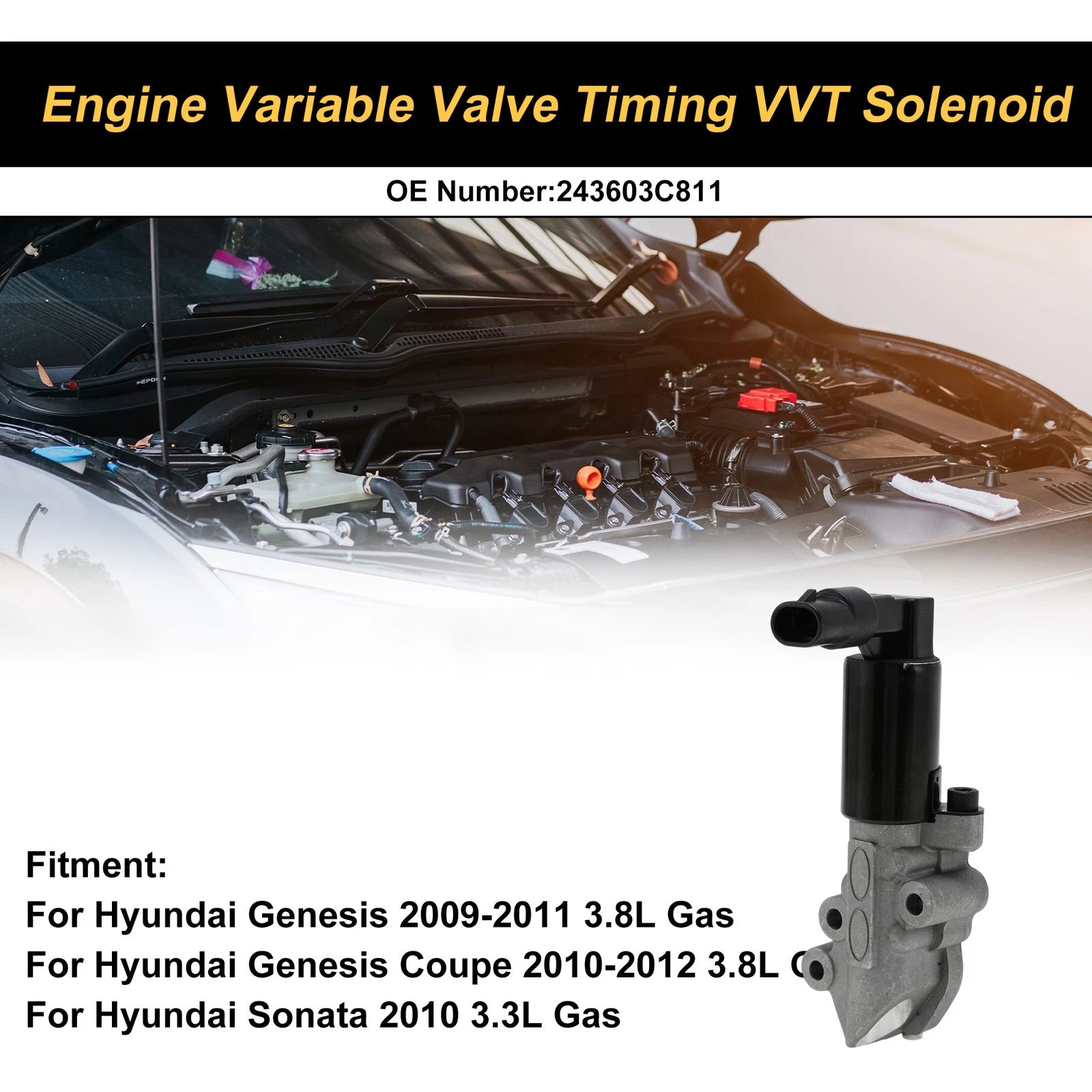 Engine Camshaft Oil Control Valve Replacement for Hyundai Genesis (2009–2011)